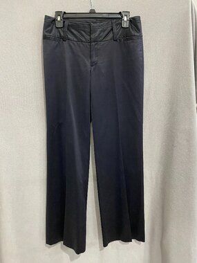 Banana Republic Ryan Fit Black Dress Pants Size 4 Wide Leg Career Work Trousers